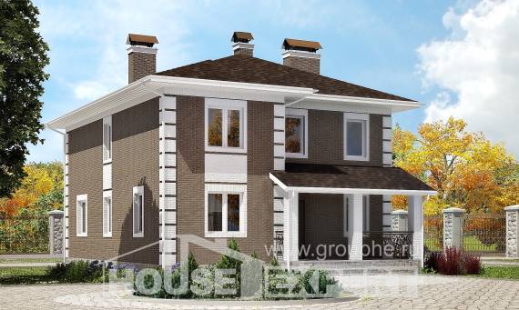 185-002-П Проект двухэтажного дома, доступный дом из керамзитобетонных блоков Каменск-Уральский, House Expert