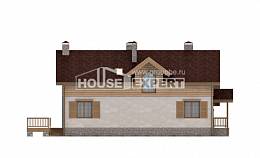 165-002-П Проект двухэтажного дома мансардой и гаражом, небольшой загородный дом из керамзитобетонных блоков Каменск-Уральский, House Expert