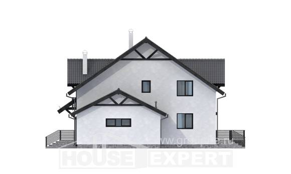 290-003-П Проект двухэтажного дома с мансардным этажом, уютный дом из бризолита Каменск-Уральский, House Expert