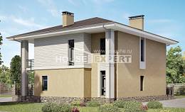 180-015-Л Проект двухэтажного дома, компактный дом из пеноблока Каменск-Уральский, House Expert