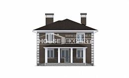 185-002-П Проект двухэтажного дома, красивый коттедж из блока Каменск-Уральский, House Expert