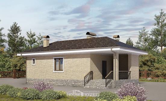 040-002-П Проект бани из бризолита Каменск-Уральский | Проекты одноэтажных домов от House Expert