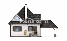 110-002-Л Проект двухэтажного дома с мансардой, гараж, классический загородный дом из твинблока Каменск-Уральский, House Expert