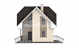 125-001-Л Проект двухэтажного дома мансардный этаж, красивый загородный дом из пеноблока Каменск-Уральский, House Expert