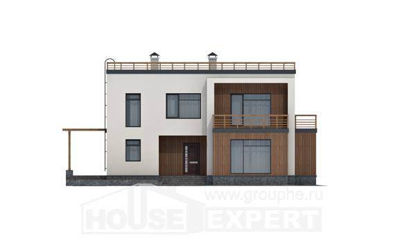 215-002-Л Проект двухэтажного дома, современный дом из блока Каменск-Уральский, House Expert