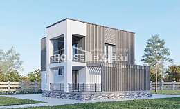 150-017-П Проект двухэтажного дома, бюджетный домик из пеноблока Каменск-Уральский, House Expert