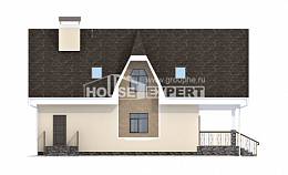 125-001-Л Проект двухэтажного дома с мансардой, классический загородный дом из арболита Каменск-Уральский, House Expert