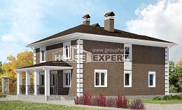 185-002-П Проект двухэтажного дома, недорогой дом из бризолита Каменск-Уральский, House Expert