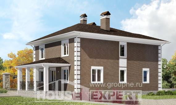 185-002-П Проект двухэтажного дома, недорогой дом из бризолита Каменск-Уральский, House Expert