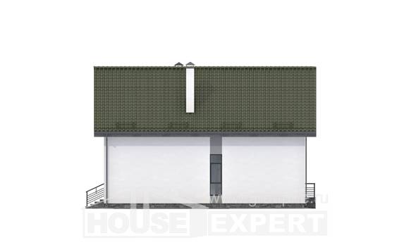 170-009-Л Проект двухэтажного дома мансардный этаж, гараж, доступный домик из керамзитобетонных блоков, Каменск-Уральский