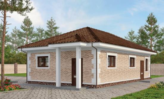 070-005-П Проект гаража из кирпича Каменск-Уральский | Проекты одноэтажных домов от House Expert