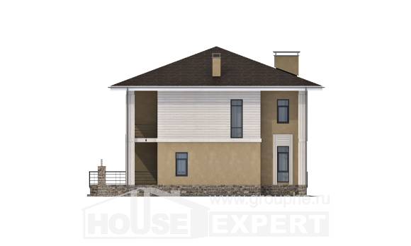 180-015-Л Проект двухэтажного дома, уютный загородный дом из газобетона Каменск-Уральский, House Expert