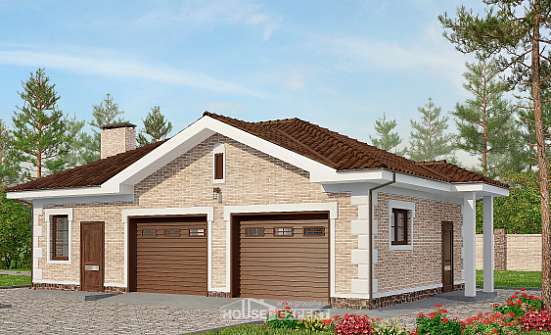 070-005-П Проект гаража из кирпича Каменск-Уральский | Проекты домов от House Expert