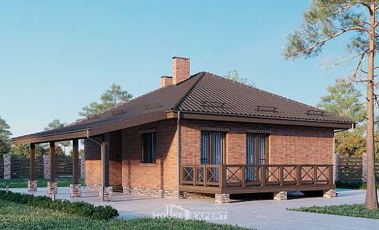 070-006-Л Проект одноэтажного дома, простой загородный дом из газобетона Каменск-Уральский | Проекты домов от House Expert