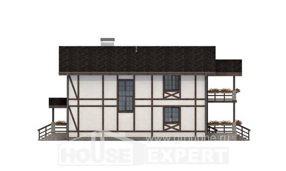 250-002-Л Проект двухэтажного дома с мансардным этажом, гараж, современный загородный дом из кирпича Каменск-Уральский, House Expert