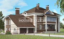 505-002-Л Проект трехэтажного дома, гараж, современный загородный дом из кирпича Каменск-Уральский, House Expert