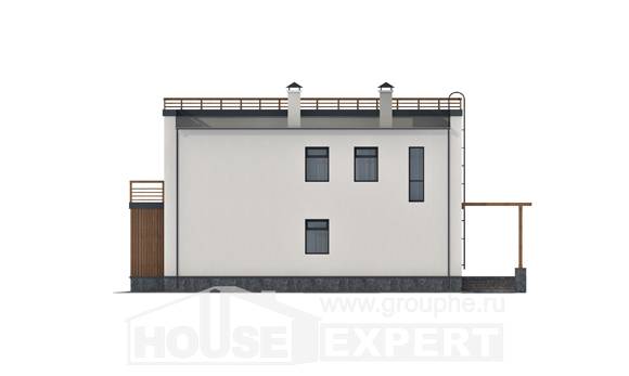 215-002-Л Проект двухэтажного дома, современный загородный дом из поризованных блоков, Каменск-Уральский