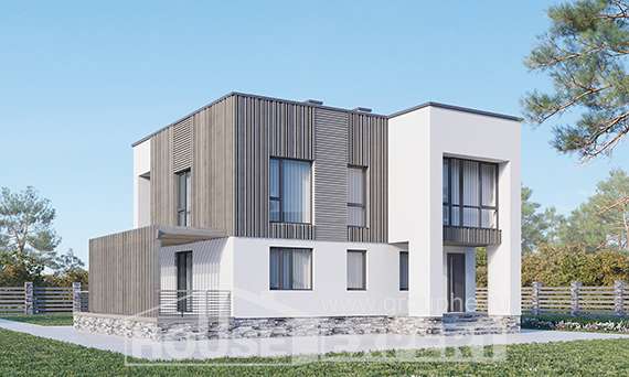 150-017-П Проект двухэтажного дома, доступный загородный дом из блока, Каменск-Уральский