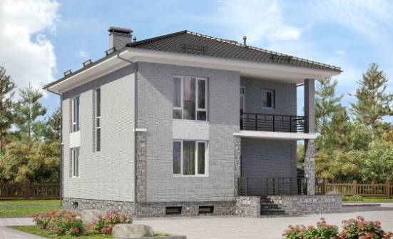 275-004-П Проект трехэтажного дома, гараж, красивый коттедж из кирпича Каменск-Уральский | Проекты домов от House Expert