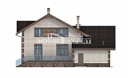 245-005-П Проект двухэтажного дома с мансардой и гаражом, классический коттедж из теплоблока Каменск-Уральский, House Expert