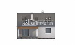 120-004-П Проект двухэтажного дома с мансардным этажом, доступный дом из твинблока Каменск-Уральский, House Expert
