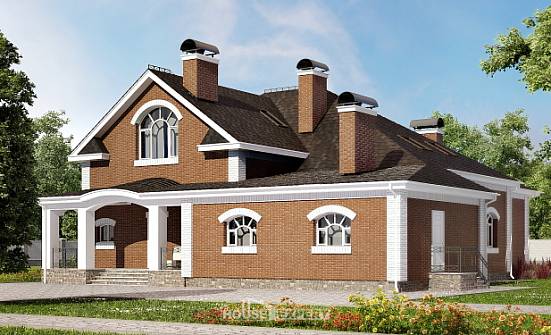 400-003-П Проект двухэтажного дома с мансардой, красивый дом из твинблока, Каменск-Уральский