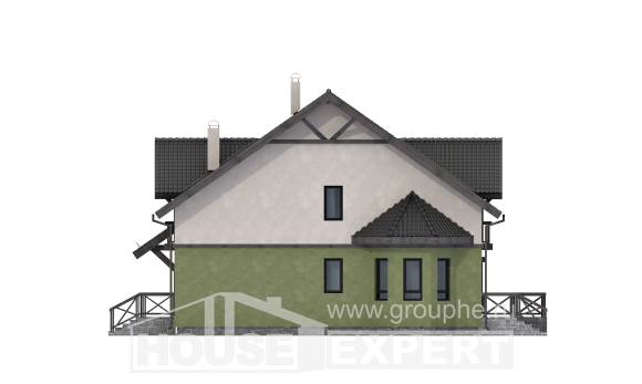 120-003-П Проект двухэтажного дома мансардой, скромный дом из керамзитобетонных блоков Каменск-Уральский, House Expert