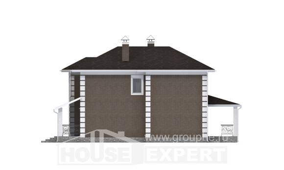 185-002-П Проект двухэтажного дома, бюджетный домик из теплоблока Каменск-Уральский, House Expert