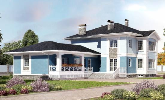 620-001-П Проект трехэтажного дома и гаражом, большой домик из газосиликатных блоков, Каменск-Уральский