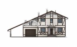 250-002-Л Проект двухэтажного дома с мансардным этажом и гаражом, средний домик из кирпича Каменск-Уральский, House Expert