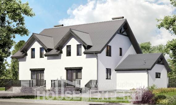 290-003-П Проект двухэтажного дома мансардой, просторный дом из теплоблока Каменск-Уральский, House Expert