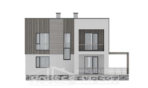 150-017-П Проект двухэтажного дома, недорогой домик из твинблока Каменск-Уральский, House Expert