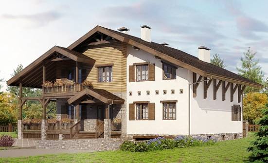 400-004-П Проект трехэтажного дома с мансардным этажом, гараж, классический дом из кирпича Каменск-Уральский | Проекты домов от House Expert