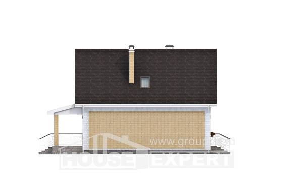 130-004-П Проект двухэтажного дома мансардный этаж, современный дом из газосиликатных блоков Каменск-Уральский, House Expert