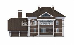 505-002-Л Проект трехэтажного дома и гаражом, уютный дом из кирпича, Каменск-Уральский