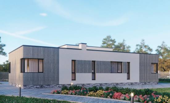 175-001-Л Проект одноэтажного дома, бюджетный коттедж из блока Каменск-Уральский | Проекты одноэтажных домов от House Expert